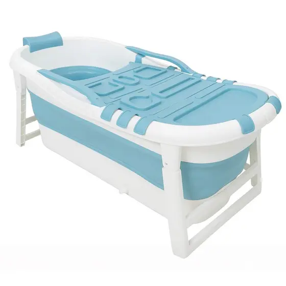 Banheira Ofurô Dobrável Portátil 300l Azul Adulto 