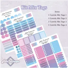 Kit Adesivos Mix Tags - Pra ajudar a decorar e organizar Importante, urgente, bolinhas (4 cartelas )