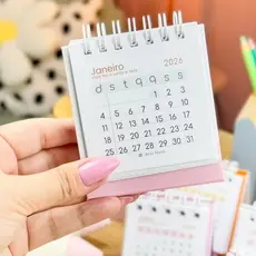 Mini calendário de mesa 2026 / 2027