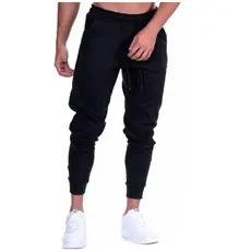 Calça Masculina Jogger Plus Size Moletom com Cordão de Ajuste