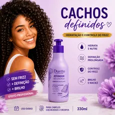 Creme Ativador Leave in Umidificador de Cachos Duetto 330ml