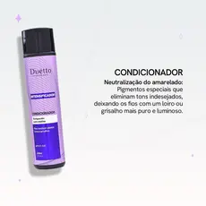 Condicionador Matizador Cabelos Loiros e Grisalhos Intensificador Cabelos Loiros Duetto 300ml