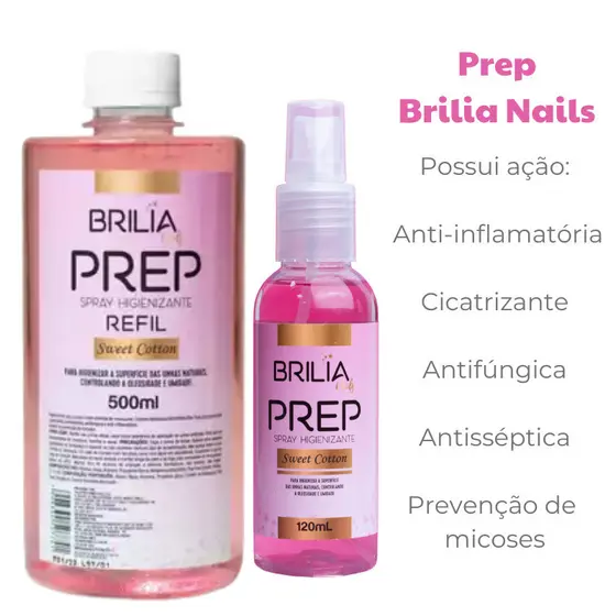 Prep Higienizador Sweet Cotton Brilia Nails Extensão Alongamento De Unha Gel Acrílico Polygel Nail