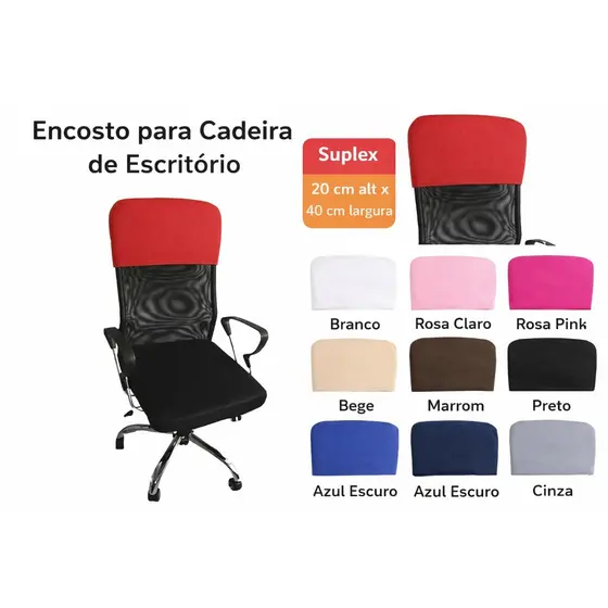 🪑 Capa para Encosto de Cadeira 20 comp 40 larg – Proteção e Elegância