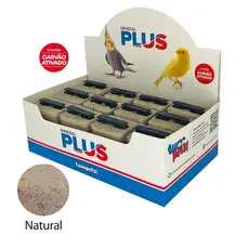 Pedra de Calcio Mineral Plus para Pássaros Caixa com 24 Unidades de 32g Cada Escolha o Sabor