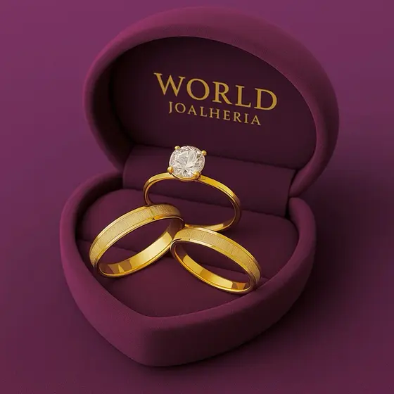par de aliança fina 4mm escovada noivado casamento moeda antiga com solitario de brinde