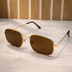 Óculos Hexagonal Masculino e Feminino Estilo Vintage Lente Fumê Marrom