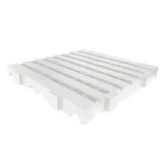Piso Estrado Palete Deck de Plástico 40X40X4,5 Branco Leitoso, Estrado para camâra fria,  Estoque