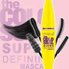 MÁSCARA DE CÍLIOS RÍMEL NÃO BORRA PEEL OFF PRETO THE COLOSSAL FEBELLA - ESCOLHA JÁ A SUA!