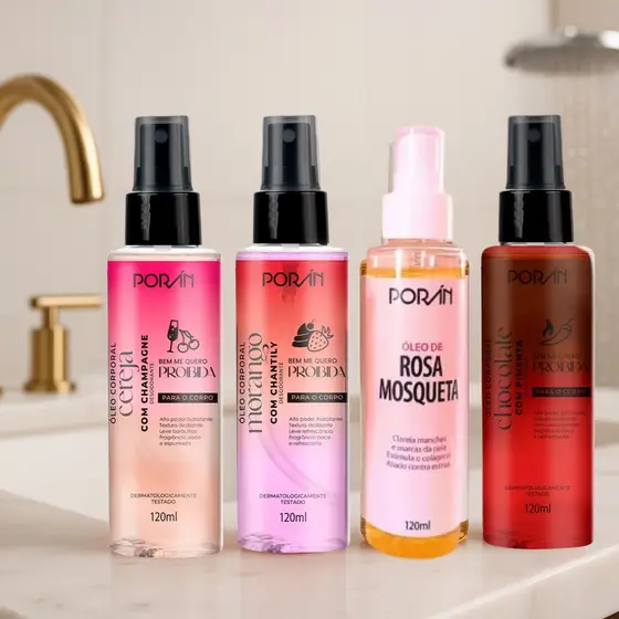 Óleo Corporal Alta Hidratação Com Ativo Desodorizante 120ml - Poran