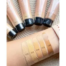 BASE LÍQUIDA MATTE BELLE ANGEL 5 TONS PARA UMA PELE LINDA E NATURAL 30ml
