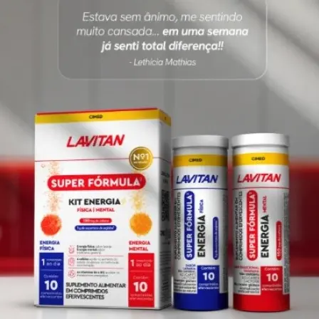Lavitan Kit Energia Física e Mental Eferv. 20 comprimidos