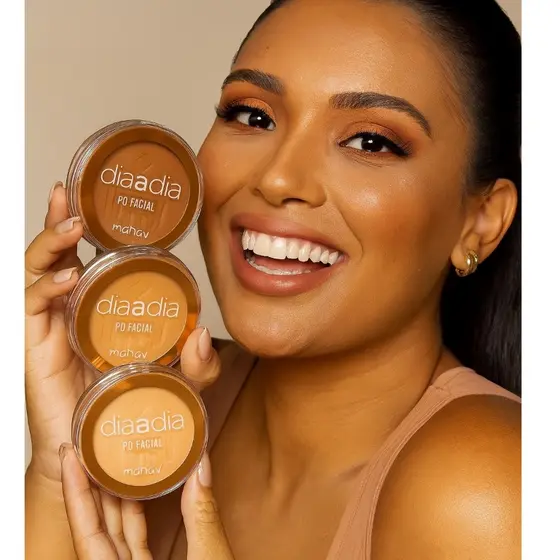 PÓ FACIAL COMPACTO VEGANO DIA A DIA MAHAV 10g
