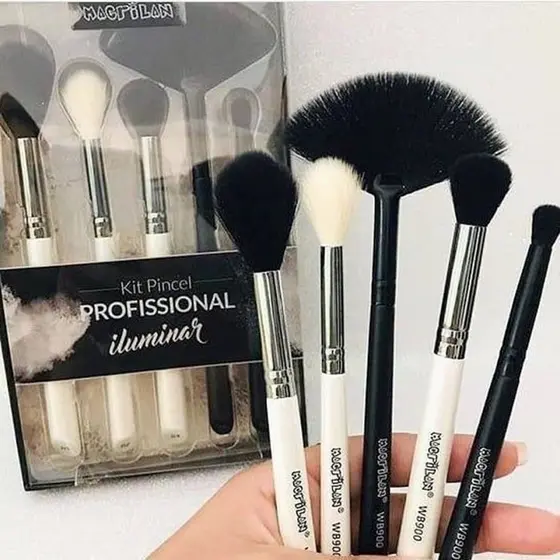 KIT COM 5 PINCÉIS PROFISSIONAIS ILUMINAR MACRILAN