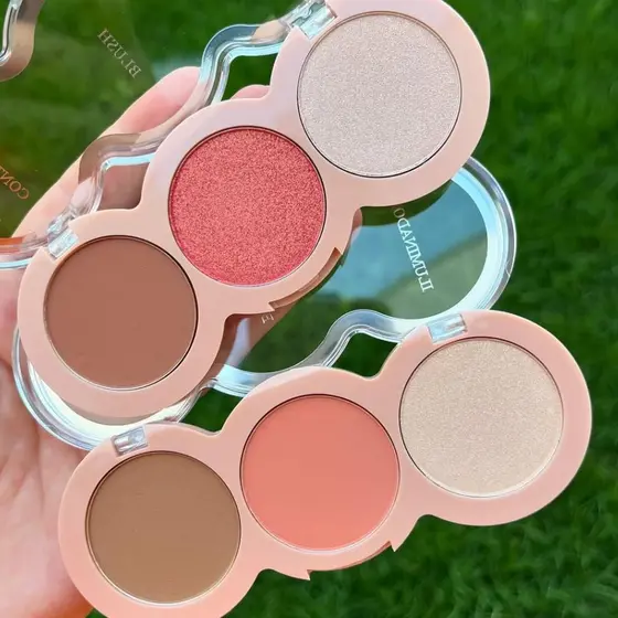 PALETA 3 EM 1 - ILUMINADOR, BLUSH E CONTORNO BELLE ANGEL