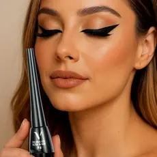 Delineador Líquido Ultra Black Traço Fino Preto 8ml - Vivai