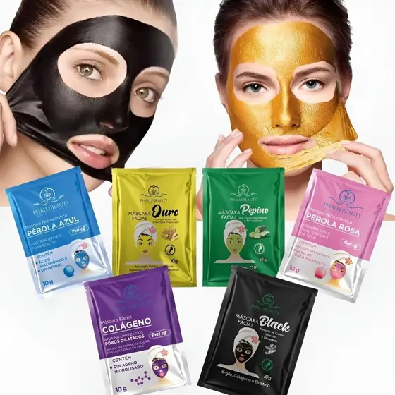SACHÊ MÁSCARA FACIAL PEEL OFF LIMPEZA PROFUNDA E REVITALIZAÇÃO DA PELE 10G UNISSEX
