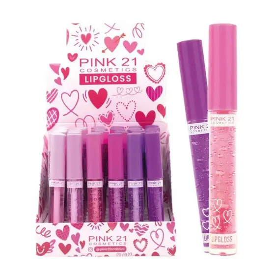 LIP GLOSS BLISTER + TOM ROSADO E BRILHO PINK21