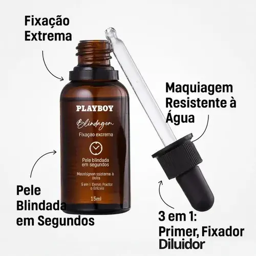BLINDAGEM DE MAQUIAGEM  3X1 FIXAÇÃO EXTREMA 15ML - PLAYBOY