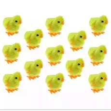 Kit 20 Pintinhos Amarelinhos Pula Pula – Pelúcia a Corda Brinquedo Infantil