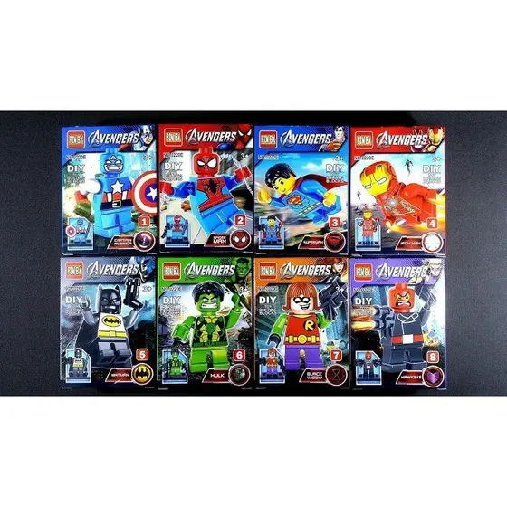 Kit 8 Bonecos Avengers Lego Compatível – Super Heróis Vingadores