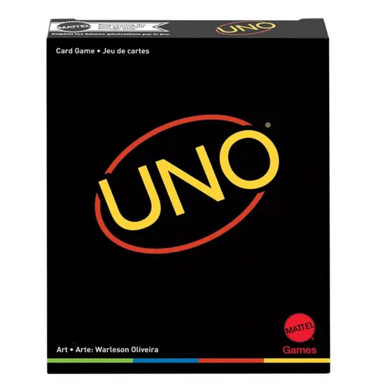 UNO Preto Minimalista – Edição Limitada com Design Exclusivo e Clássico | Genérico Mattel