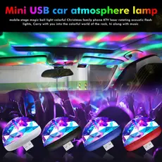 kit 2/4/6/8 Mini Luz De Festa Globo C/ 3 tipo ADAPTADOR Giratório Colorido Discoteca Led Usb