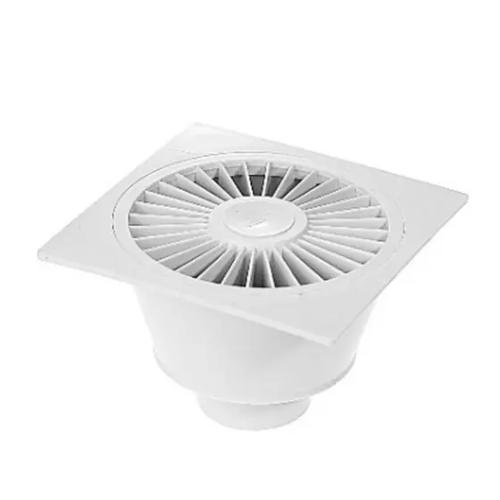 Ralo Sifonado 100x40mm Cônico Quadrado Branco PVC