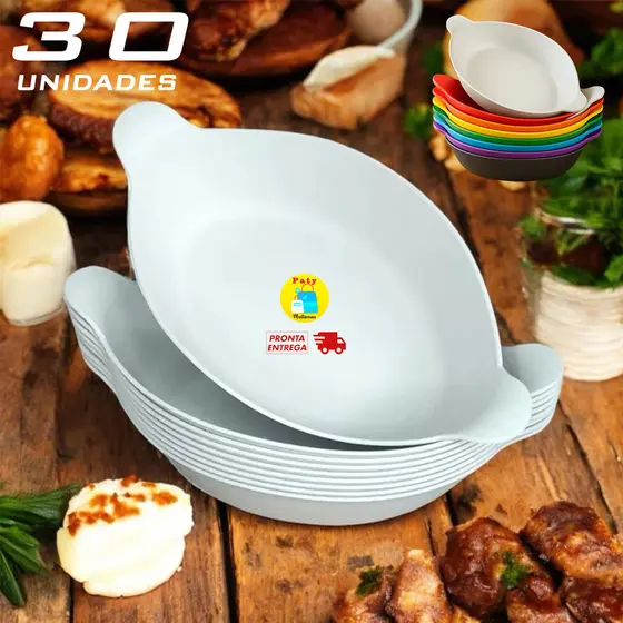 Kit 5 a 30 Petisqueira saladeira plastico canoa barca petisco churrasco festa barquinha frios
