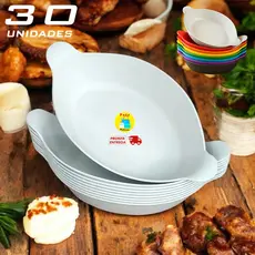 Kit 5 a 30 Petisqueira saladeira plastico canoa barca petisco churrasco festa barquinha frios