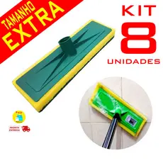 Kit 2 a 8 Lava piso esfregão porcelanato azulejo chão vidro passa cera limpeza pesada s/ cabo