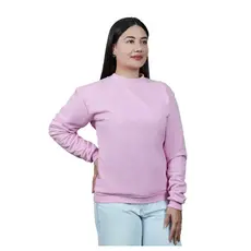 Moletom careca feminino gola redonda Blusa Flanelado sem Capuz liso careca com ribana Promoção Imperdível