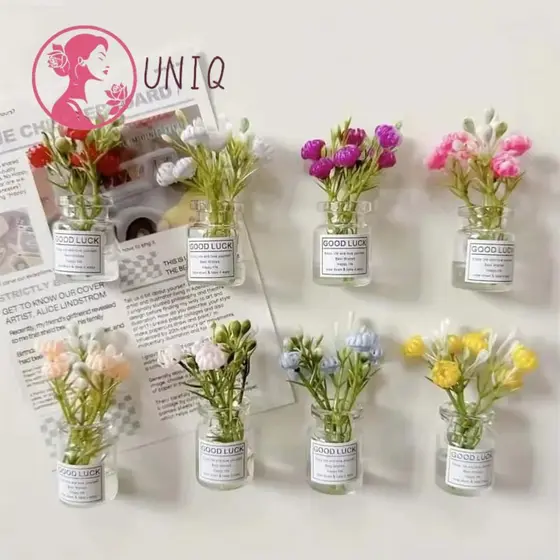 8 Peças Ímãs De Vaso Mini Geladeira Cute Refrigerator Magnets Fridge Magnets Kitchen Home Decor Acessórios Presente