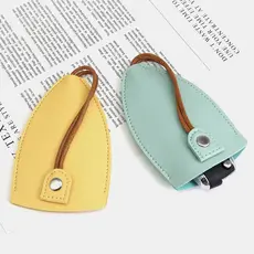 Pull Out Keychain Pouch , PU Leather Solid Color Key Wallets , Porta-Chaves Organizador De Mulher