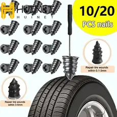 HUINET 10/20Pcs Parafuso Auto-Roscante , Prego Universal De Borracha Para Reparo De Pneus De Carro , Ferramenta De Autoa