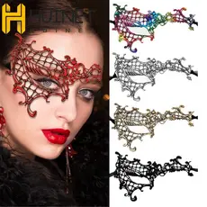HUINET Máscara De Olho De Renda , Suprimentos Para Festa De Maquiagem , Adereços De Baile De Cosplay , Veneza Oca Meia F