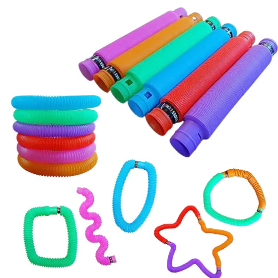 kit de 6 Pope tube fidget Pop toy tubo ant estress cano