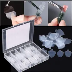 Kit Molde F1 D&Z 120un + Adesivo Silicone Francesa Reversa Manicure Nail Art 24pcs Pronto Entrega