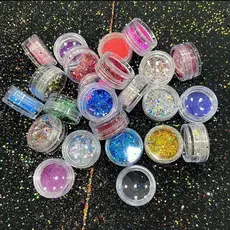 Kit 24  Glitter Holográfico Unha Gel Mix Encapsulada Nail Art Decoração Profissional  PRONTA ENTREGA