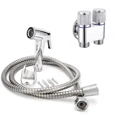 Kit Ducha Higiênica Completa Banheiro Inox Cromada Gatilho Mangueira Registro Luxo Pronto Entrega