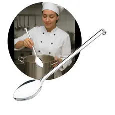 Colher De Arroz Inox Servir Cozinha Hotel Escola Restaurante 33cm