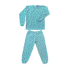 Pijama bebê masculino longo 100% algodão frio
