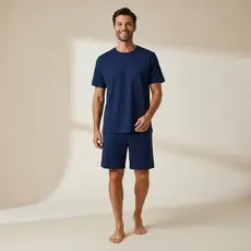 Pijama masculino manga curta 100% algodão