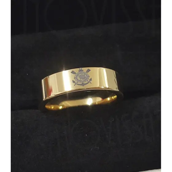 PAR Aliança Personalizada Todos os Time Futebol Reta 5mm