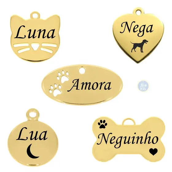 Plaquinha De Identificação Personalizada Para Animais De Estimação