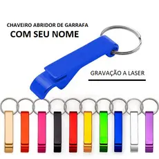 Chaveiro Personalizado com SEU NOME | Abridor de garrafa e lata em metal formato “pé de galinha" diversas cores