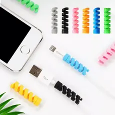 4 peças de protetor espiral de cabo compacta portátil anti quebra-proteção de cabo linha de dados