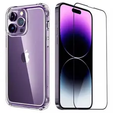 Capa Capinha Space + Kit 2 Pelicula Vidro iPhone 11 12 13 14 15 16 17 Pro Max Plus Pelicula de Vidro