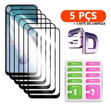 KIT 5 Película De Vidro Temperado 3D Pelicula Para Iphone XR 11 12 13 14 15 Pro Max