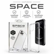 Capa Capinha Space Transparente Anti Impacto Iphone 11 12 13 14 15 16 17 Air Plus Pro Max